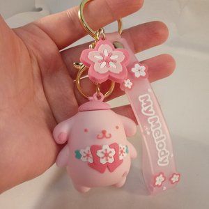 My Melody Pompompurin Key Chain Key Ring Cute Figurine Character Keychain